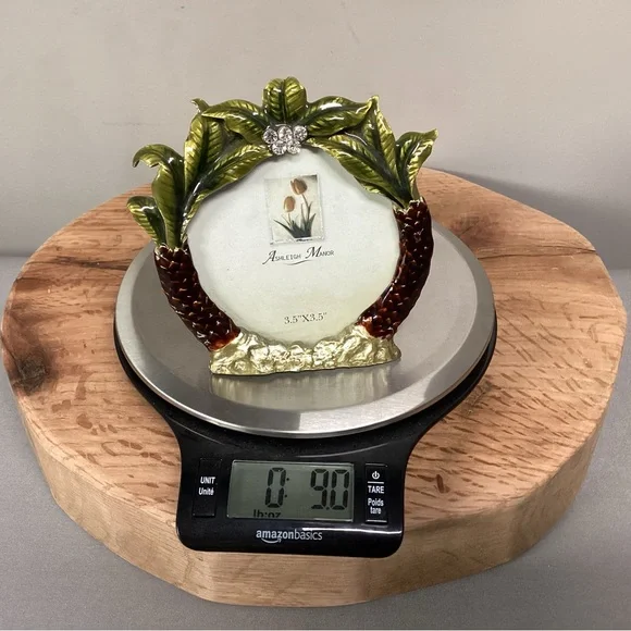 Vintage & Beautiful Ashleigh Manor Pewter Crafted Picture Frame - Palms / Stones - Picture 12 of 12